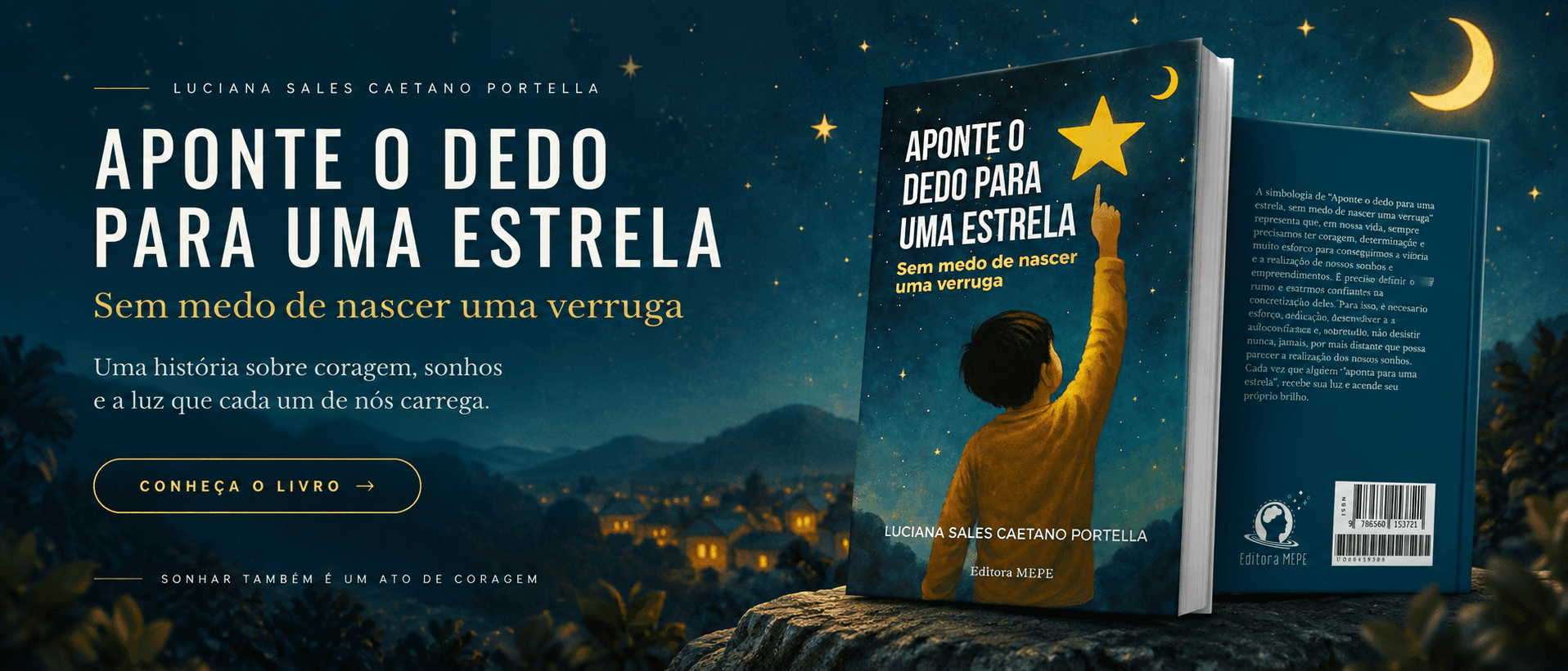 Banner do livro Aponte o dedo para uma estrela